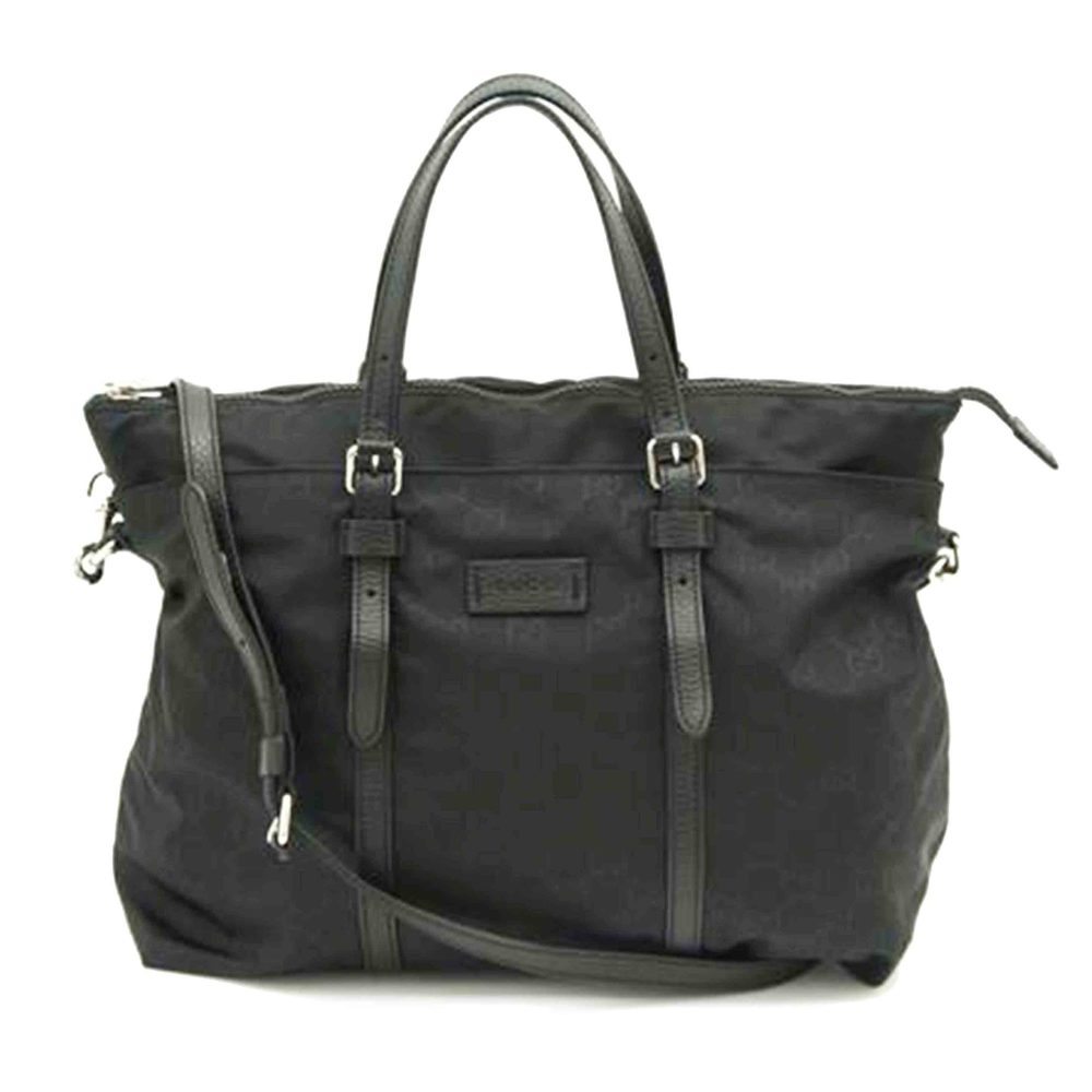 Gucci Gg Nylon 2-Way Tote Black - Gem